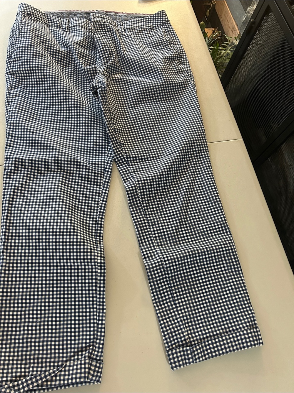 Women’s Tommy Hilfiger Navy & White Gingham Ankle Pants